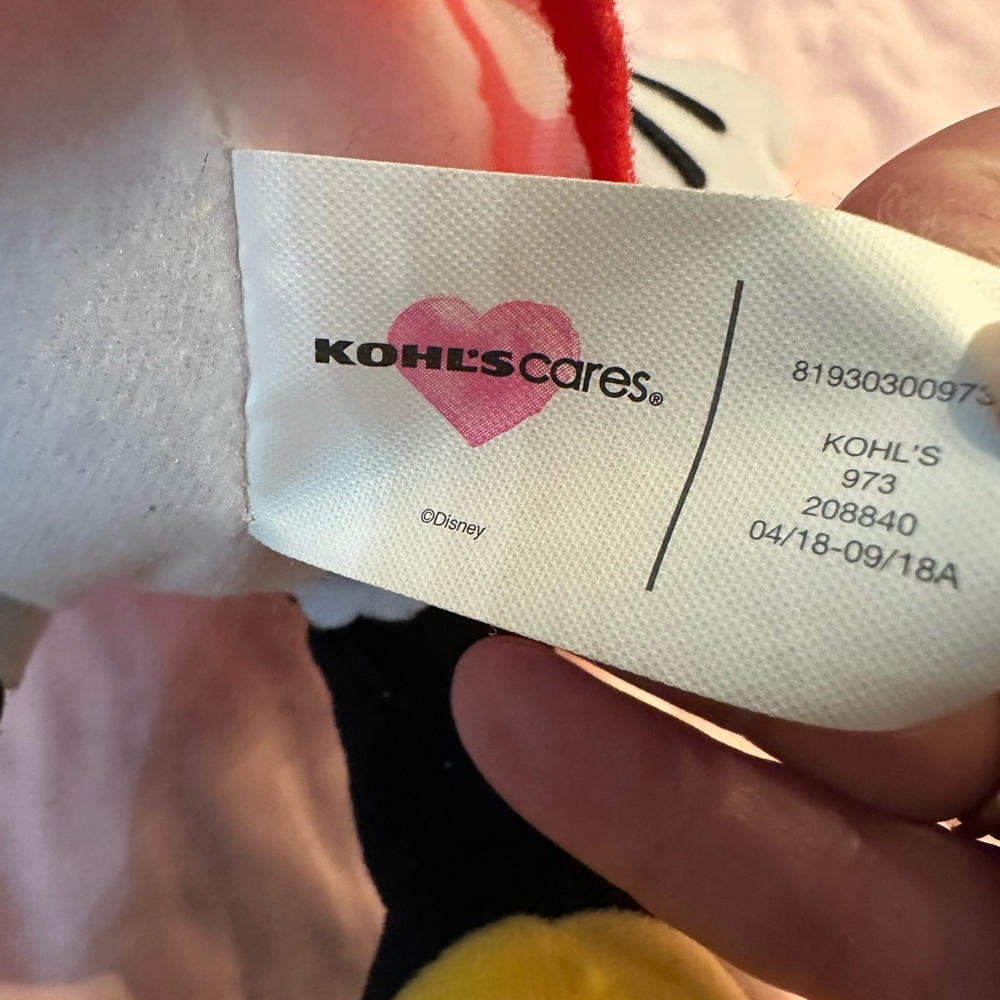 Kohl's Red and Yellow Stuffed Minnie - Picture 5 of 5